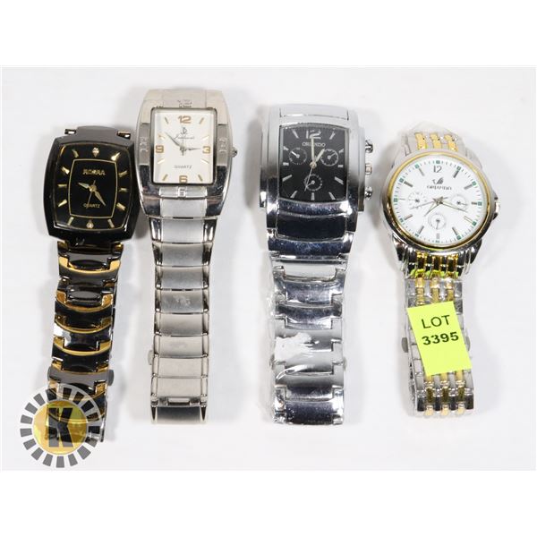 LOT OF 4 MENS FASHION WATCHES