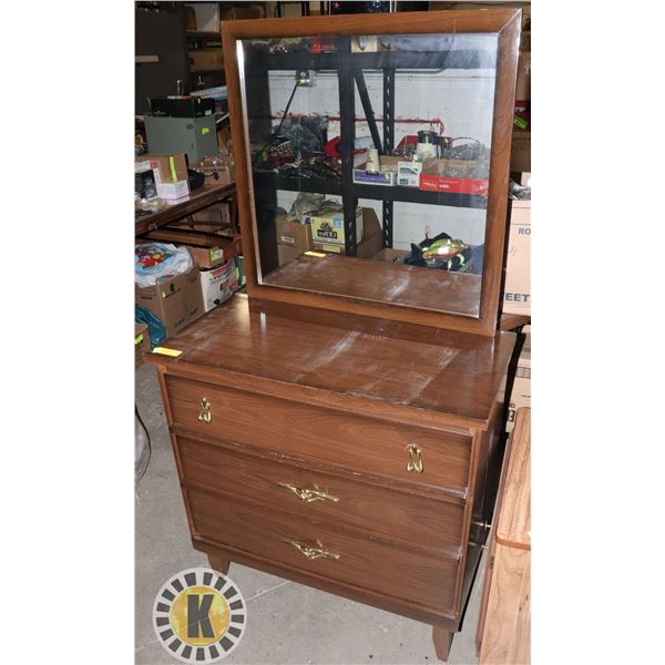 3 DRAWER DRESSER WITH MIRROR