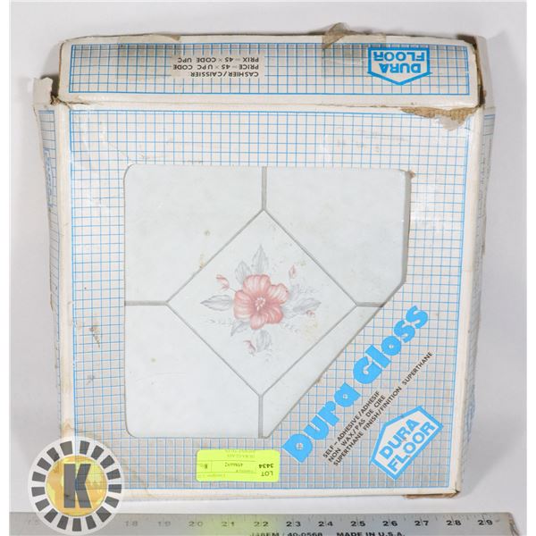 BOX OF DURA GLASS SELF-ADHESIVE TILES