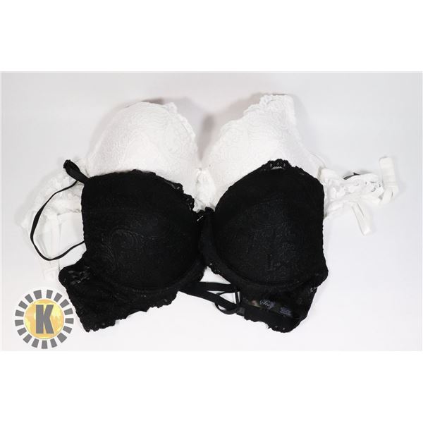 2 36C BRAS BLACK AND WHITE