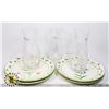 Image 1 : LOT OF 4 BELLA CASA PLATES AND 3 GLASSES