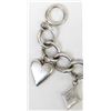 Image 2 : Sterling Silver Playing Card Suit Charm Bracelet