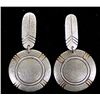 Image 1 : Navajo 14K Gold and Brushed Sterling Clip On Earrings