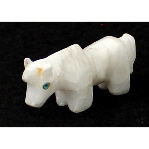Zuni White Alabaster Horse Fetish
