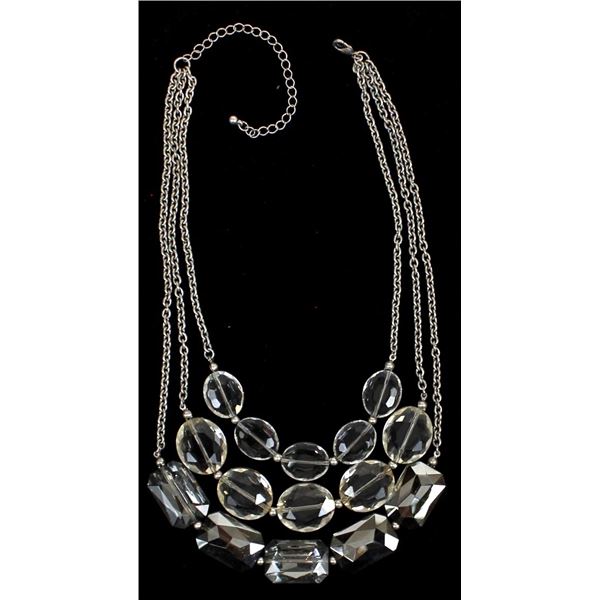 Premier Designs 3 Strand Faceted Bead Necklace