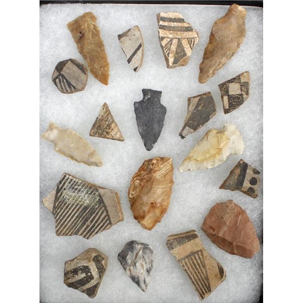Prehistoric Tennessee Arrowheads & Mimbres Sherds
