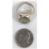 Image 8 : Sterling Jade Ring, Size 7