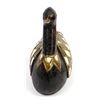 Image 2 : Carved Wooden Duck with Brass & Bone Decor
