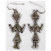 Image 1 : Native American Navajo Sterling Kachina Earrings