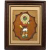 Image 1 : Navajo Framed Painting on Leather by Pat Ullman