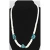 Image 1 : Navajo Graduated Shell Heishi & Turquoise Choker