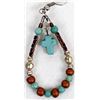Image 2 : Turquoise Copper Pierced Earrings by Artist Eye