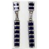 Image 1 : Zuni Sterling Lapis Inlay Earrings