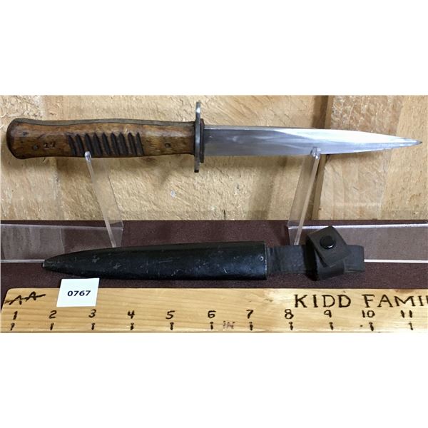 WORLD WAR ONE IMPERIAL GERMAN ARMY FIGHTING KNIFE WITH SCABBARD