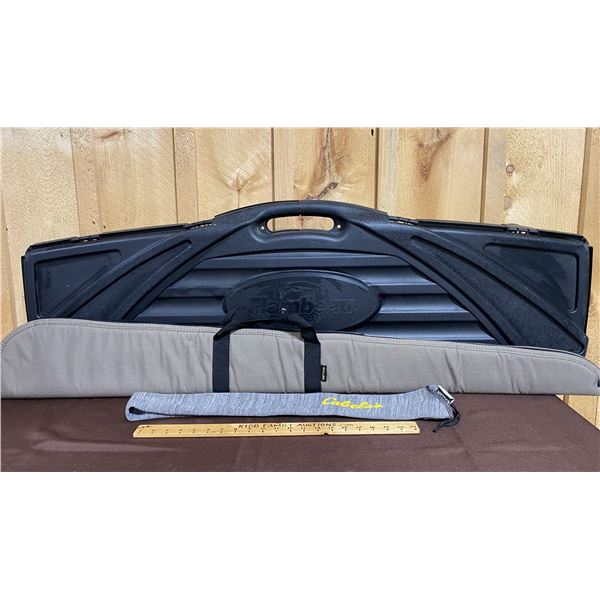 CHARITABLE DONATION - LOT OF 3 - HARD LONG GUN CASE, SOFT LONG GUN CASE & GUN SOCK.