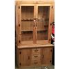 Image 1 : RUSTIC FINISH FIREARM DISPLAY CABINET - 82IN X 47IN X 16IN