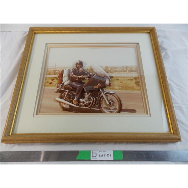 3D Motorcycle picture - 21x17 - made by Trudy Menzel 1984