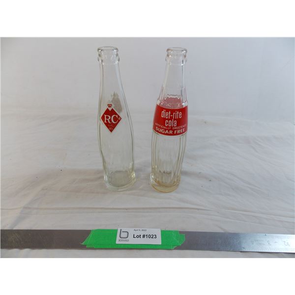 RC Cola pop bottle + Diet-rite Cola pop bottle