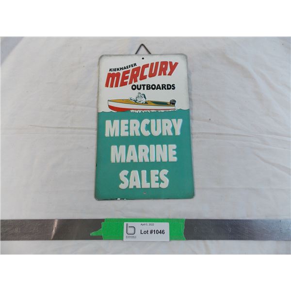 Mercury outboard tin sign