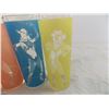 Image 2 : (4) Cowboy/Cowgirl silhouette glasses - vintage - 6.5" tall