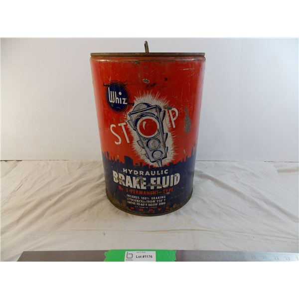 Whiz Stop Brake Fluid 5 gallon tin pail