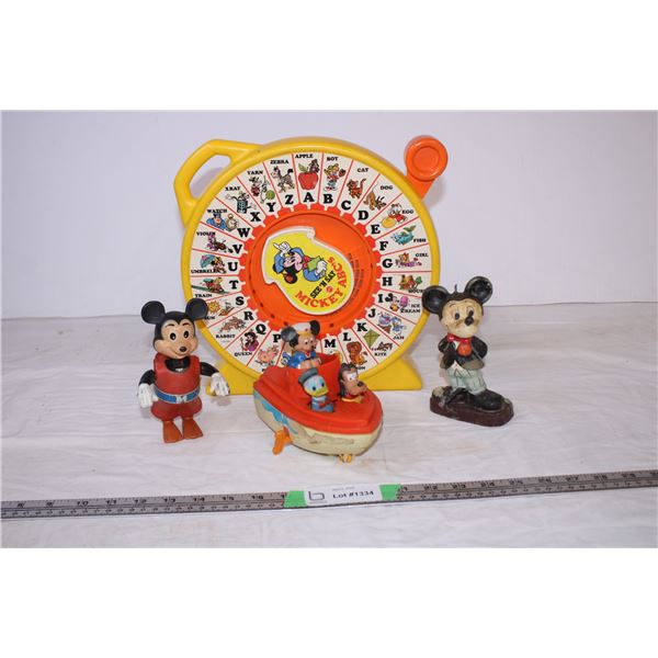 Mickey mouse toys + wax candle