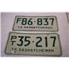 Image 2 : PT Saskatchewan 1974 License Plates