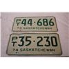 Image 3 : PT Saskatchewan 1974 License Plates