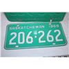 Image 2 : Saskatchewan 1969 License Plates