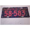 Image 2 : Alberta 1947 License Plate