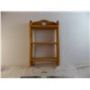 Image 1 : Wood 3-tier wall hanging shelf 24" tall