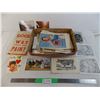 Image 1 : Assorted paper collectibles - pictures, cards, advertisements