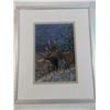 Image 2 : Framed Picture - First Snow Elk - by Peter Potapoff - 13"x11"