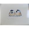 Image 2 : Framed bird picture "Duo" - by Nancy O'tool? - 13x11