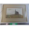Image 1 : Framed picture of church - by Ronald Woodall 20" x 15"