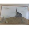 Image 2 : Framed picture of church - by Ronald Woodall 20" x 15"
