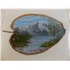 Image 2 : Framed painting on a Leaf - by N - 17x14