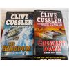 Image 2 : (4) Clive Cussler Hardcover Books + (1) Tom Clancy Hardcover Book