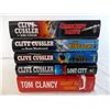 Image 5 : (4) Clive Cussler Hardcover Books + (1) Tom Clancy Hardcover Book
