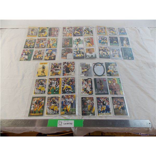 (5) Sheets of NFL Cards - Green Bay Packers