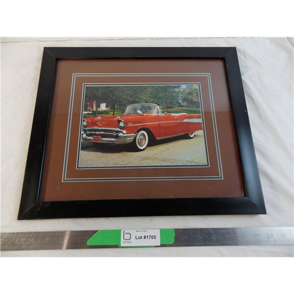 Vintage chevrolet picture in frame