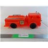 Image 1 : Pink plastic fire truck - Processed plastic co montgomery Ill - 13" long