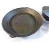 Image 2 : (2) Cast Iron Frying Pans - 10" + 8" cooking surface