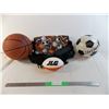 Image 1 : Sports Backpack with Basketball, Soccer ball, mini foam football