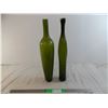 Image 1 : (2) Green glass vases - 20" tall