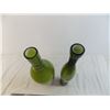 Image 2 : (2) Green glass vases - 20" tall