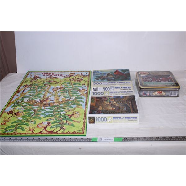 Various puzzles and monkey game