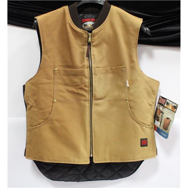 TOUGH DUCK QUILT LINED VEST SIZE L