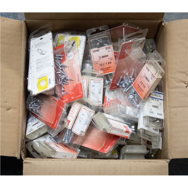 CASE OF ASSORTED WOOD & METAL SCREWS