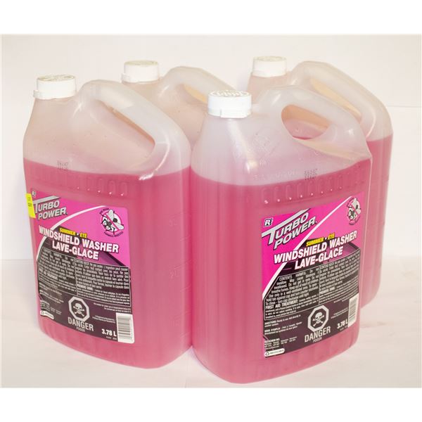 4 JUGS OF TURBO POWER WINDSHIELD WASHER FLUID